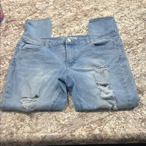 SO Distressed Light Blue Women's Jeggings